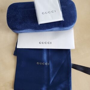 Gucci Glasses Case with Pouch and Cleaning Cloth
